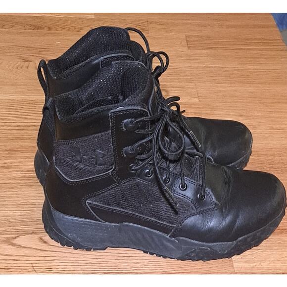 Under Armor Stellar G2 Tactical Leather  Combat Boots Black Women's 6 Military - Picture 4 of 9